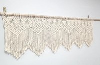 Macramé, rideau de fenêtre, grande décoration murale