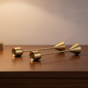 Chandelier en métal plaqué laiton doré vintage 2026, élégant pour la décoration de table de mariage et de réception - Product Image 4