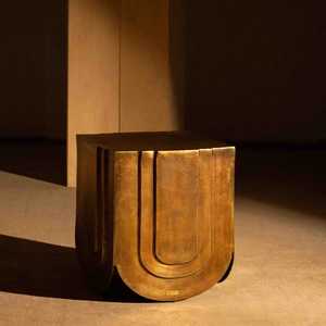 Worth Owning Midcentury Modern Brass <b>Console</b> <b>Table</b> Pedestal Base Handmade Antique Finish Living Room Furniture Hall Decor - Product Image 5