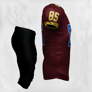 Nouveau design, maillots de football américain personnalisés, uniformes courts, 100% polyester respirant, séchage rapide, bon prix, vêtements de sport unisexes - Product Image 3