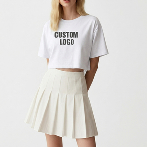 เสื้อยืดครอปผู้หญิงแบบสั่งทำ OEM คุณภาพสูง ผ้าฝ้าย 100% ระบายอากาศ แห้งเร็ว ทรงปกติ เหมาะสำหรับออกกำลังกาย ใส่ได้ในฤดูร้อน มีขั้นต่ำในการสั่งซื้อน้อย - Product Image 1
