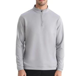 Sweat-shirt unisexe à demi-zip en molleton uni de style décontracté français, de bonne qualité, pour le streetwear hip-hop - Product Image 3