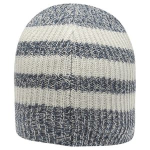 Unisex Striped Beanie Hat Acrylic Knit <b>Winter</b> <b>Cap</b> Casual Style for Adults 56-58CM Head Circumference - Product Image 3