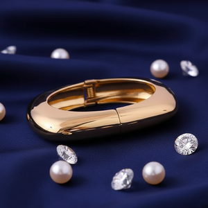 Bracelet manchette plaqué or 18 carats, design occidental, lourd, bijoux de luxe, commande en gros disponible, fournisseur OEM de bracelets en laiton - Product Image 3