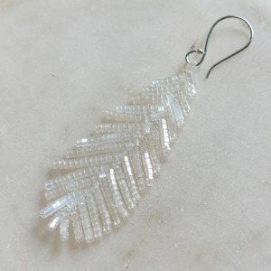 Handmade Fairy Style Beaded Hoop Earrings with Swan Feather Tassel Luxury <b>Braided</b> <b>Long</b> Earrings for Women's Wedding Jewelry Gif - Product Image 3