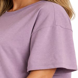 Camiseta Oversize para Mujer, Casual, Holgada, con Hombros Caídos, Cómoda, Estilo Urbano, Ligera, 100% Algodón, Transpirable, de Secado Rápido - Product Image 5