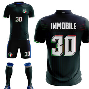 Uniforme de Fútbol Americano Personalizado Reversible, Camiseta de Fútbol de Poliéster Estampada en Rojo y Negro, Venta al Por Mayor - Product Image 2