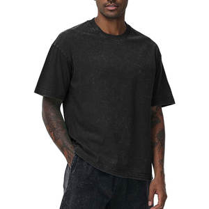 Camisetas de Algodón Extra Grandes para Hombre, Corte Holgado, Estilo Vintage Lavado, Unisex, Manga Corta, Camisetas Casuales, Cómodas, Estilo Urbano - Product Image 2