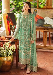 1. Élégante Robe de Soirée Pakistanaise 3 Pièces Brodé en Chiffon pour Fêtes et Cérémonies – Tailles et Couleurs Personnalisables – Mode Festive - Product Image 6