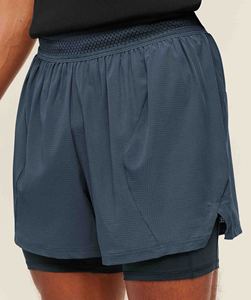 Wholesale <b>Mens</b> Custom 2 in 1 Sports <b>Shorts</b> Double Layer Premium Running Gym <b>Shorts</b> With <b>Compression</b> Inner Liner Quick Dry Fabric - Product Image 1