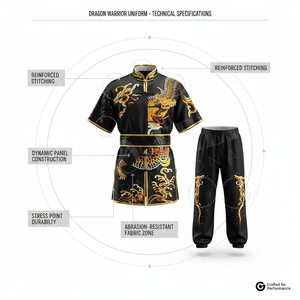 Conjunto de Uniforme de Kung Fu Personalizado en Oferta para Adultos y Niños, Traje Tradicional de Artes Marciales con Diseño Bordado - Product Image 2