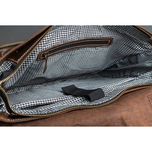 LW Handmade Real Goat Leather Unisex Messenger Bag Office Use Satchel <b>Briefcase</b> for Men Men's Laptop Bag & Cover - Product Image 6