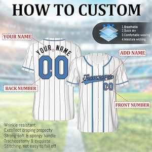 Maillots de baseball pour hommes de haute qualité avec impression sérigraphique, uniformes de baseball vierges personnalisés en gros, vêtements de baseball et de softball - Product Image 2