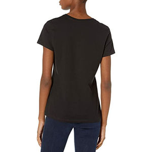 Chemise à manches courtes pour femme, printemps-été, nouvelle collection, coupe ample, mélange de polyester et de coton, col rond - Product Image 3