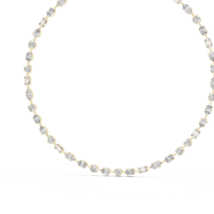 Collier en diamant de laboratoire plaqué or jaune, chaîne à maillons, pendentif de luxe, bijoux pour mariage, anniversaire, fête - Product Image 2