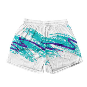 Shorts de basketball décontractés premium à taille mi-haute, 100 % coton, maille respirante, séchage rapide, avec cordon de serrage, service OEM pour hommes - Product Image 2