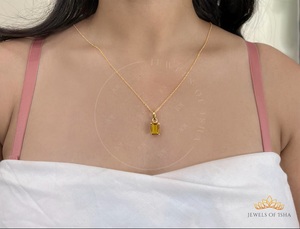 สร้อยคอจี้รูปดอกไม้สีทองประดับพลอยทับทิมสุดหรู เหมาะเป็นของขวัญสำหรับวันเกิดแม่ - Product Image 5