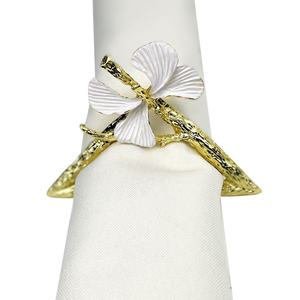 Anneaux de serviette décoratifs finition or pour table à manger, accessoire de vaisselle de luxe pour mariages et fêtes - Product Image 6