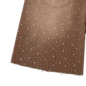 New Fashion Men Casual <b>Rhinestone</b> Denim Shorts Eco-Friendly Windproof Breathable Quick Dry Durable 100% Polyester <b>Fabric</b> Hot - Product Image 3