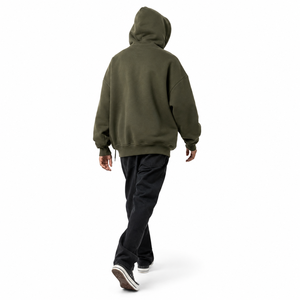Sudadera con capucha oversize de algodón pesado para hombre, con hombros caídos, efecto desgastado por el sol, estilo streetwear, venta al por mayor - Product Image 2