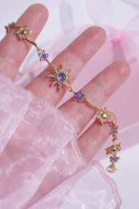 Pulsera con Dije de Sol para Mujer, Chapada en Oro, Plata de Ley, Circonita Cúbica, Delicada, Celestial, Minimalista, Regalo para Fiesta - Product Image 5
