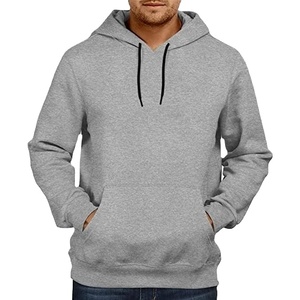 Sweat à capuche vierge pour homme en molleton 100% coton de haute qualité, coupe classique, style urbain, pour l'hiver, la course en extérieur et le fitness - Product Image 1