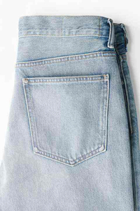 Jean en denim coton-polyester coupe droite délavé pour homme – Haute qualité, vente en gros, OEM, personnalisé, directement de l'usine - Product Image 6