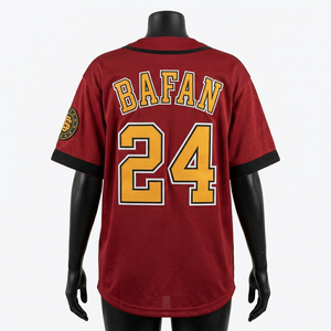 Womens baseball jersey premium 180 GSM breathable polyester <b>red</b> black piping custom heat transfer logo Breathable Women Baseball - Product Image 4