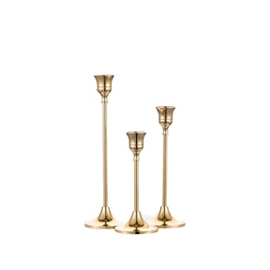 Sample Available Holiday Decorative European Candle Stand Metal in <b>Brass</b> Gold Plated <b>Candlesticks</b> Candle Holder - Product Image 1