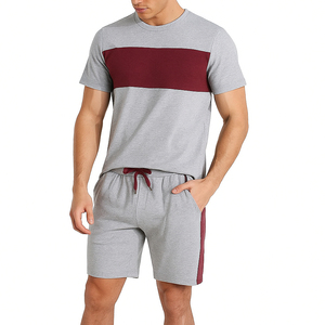 Conjunto de Camiseta y Pantalones Cortos Deportivos Transpirables para Hombre, con Logotipo Personalizado, Estilo Casual de Verano, Dos Piezas, 100% Algodón - Product Image 4
