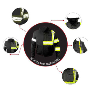 Wholesale Quality <b>High</b> <b>Visibility</b> Breathable Zippered Reflective <b>Softshell</b> Work <b>Jacket</b> Customizable Options OEM Service Cotton - Product Image 4