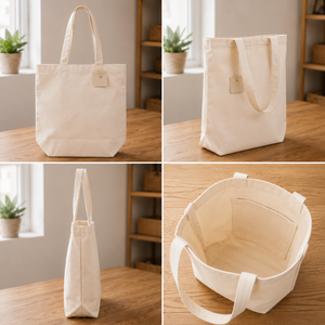 Bolsa de Mano de Lona de Algodón Personalizada para Compras |   Bolsa de Transporte Reutilizable Ecológica de Algodón Orgánico, Venta al por Mayor, Exportación a India, a Granel - Product Image 3