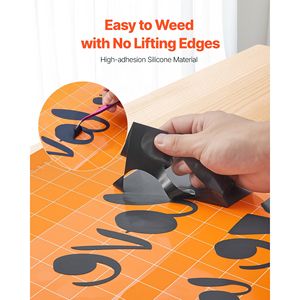 Rotolo di Vinile Termotrasferibile Nero Lucido 12 pollici x 25 piedi, Facile da Tagliare e Sverniciare, Forte Adesione, Compatibile per Abbigliamento e Accessori - Product Image 4