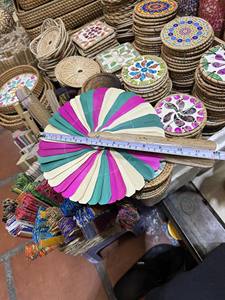 พัดมือทำจากมะพร้าวธรรมชาติ วัสดุจากใบมะพร้าวเวียดนาม สำหรับคลายร้อน ใช้เป็นงานฝีมือตกแต่งบ้าน มีจำหน่ายจำนวนมาก - Product Image 6