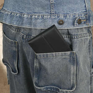 Portefeuille court en cuir véritable pour homme, en cuir de vachette pleine fleur, style vintage, avec plusieurs fentes pour cartes, anti-vol, en polyester - Product Image 4