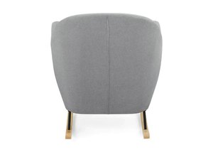 Silla Mecedora Moderna Minimalista de Madera de Teca, Muebles Nórdicos para Exteriores, Balcón, Terraza, Estilo Costero - Product Image 3