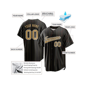 Maillot de baseball en polyester 100% avec impression par sublimation, nom et numéro du joueur brodés, séchage rapide, uniforme d'équipe - Product Image 6