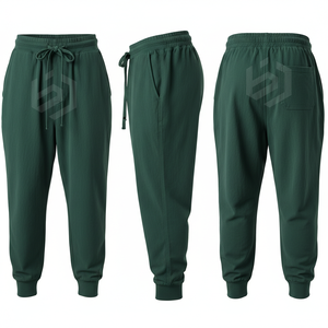 Men's <b>Lightweight</b> High Waist Cotton Sweatpants Elastic Drawstring Casual <b>Joggers</b> with Side Pockets Autumn Wear - Product Image 2