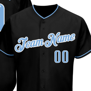 Maillot de baseball personnalisé par sublimation OEM, 100 % polyester, décontracté, avec boutons sur le devant, nom et numéro de l'équipe, vêtements de sport - Product Image 2