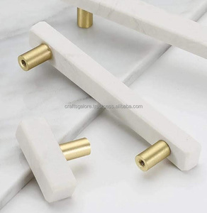 ตู้แบบดึงลิ้นชักโลหะชุบเหล็กด้วยหินอ่อนและทองเหลืองสุดหรู - Product Image 3