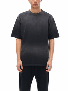 T-shirt unisexe violet en coton délavé style streetwear, coupe oversize, effet vintage, grammage lourd - Product Image 3