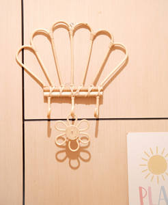 Vente en gros Nhat Minh Meilleure vente Étagère murale scandinave en rotin à motifs verticaux Intérieur multifonctionnel Design suspendu - Product Image 5