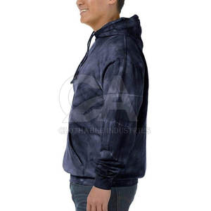 Sweats à capuche tie-dye fabriqués en usine, coupe-vent, en coton/polyester de la meilleure qualité, en vente - Product Image 4