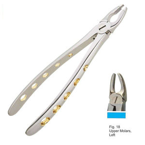Instruments de laboratoire dentaire orthodontique, forceps en acier inoxydable pour l'extraction des molaires supérieures, manuels, réutilisables, vente en gros, Shuja Surgico - Product Image 2