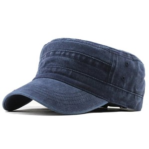 Premium Unisex Adjustable Denim Cotton <b>Flat</b> Cap Breathable Casual Style Spring Summer Wear Adults On Demand Manufacturing - Product Image 1