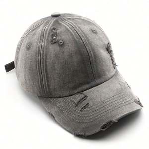 Casquette de baseball en coton déchiré printemps-été pour homme et femme, casquette de sport vieillie pour l'extérieur, idéale pour l'automne et l'hiver - Product Image 4