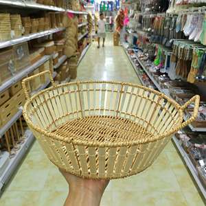 Rectangular Woven Rattan Pantry <b>Storage</b> <b>Basket</b> Kitchen Cabinet Food Organizer Box Decorative Woven Bin Direct - Macy - Product Image 1