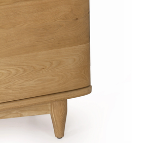 Buffet moderne en teck massif avec portes coulissantes, style scandinave, armoire de rangement en bois, qualité d'exportation - Product Image 5