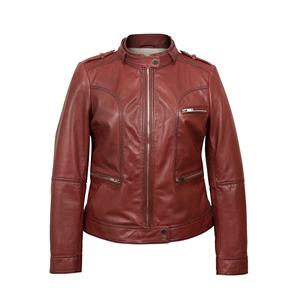 OEM-chaquetas de cuero de oveja para mujer, de alta calidad, talla personalizada, color blanco, Original - Product Image 2