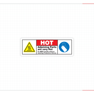 Autocollants d'étiquettes de sécurité AGS Brand Hot « Ne pas toucher », durables, imperméables, résistants aux rayures et à la chaleur, adhésif 3M, finition mate, personnalisés - Product Image 3